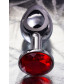 Анальная втулка с кристаллом Small красный 7 см Д712002