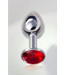 Анальная втулка с кристаллом Small красный 7 см Д712002