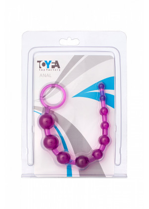 Анальная цепочка фиолетовая ToyFa 26 см 881302-4
