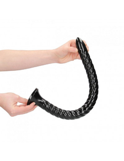 Анальная втулка змея Swirled Anal Snake черная 54,9 см OU842BLK