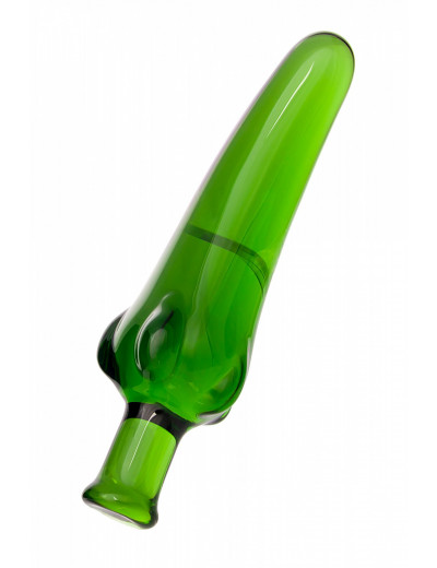 Фаллоимитатор стекло Зеленый перчик 15,5 см 912032