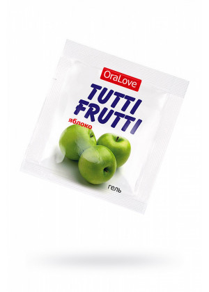Съедобная гель-смазка Tutti-Frutti со вкусом яблока 4 г 30010t