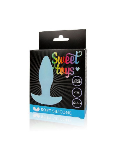 Анальная втулка Sweet Toys с вибрацией голубая 8,5 см ST-40178-12