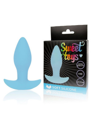 Анальная втулка Sweet Toys с вибрацией голубая 8,5 см ST-40178-12