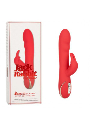 Вибромассажер кролик Jack Rabbit Heated Silicone Ultra Soft красный 21,5 см SE-0609-50-3
