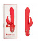 Вибромассажер кролик Heated Silicone Ultra Soft Rabb красный 21,5 см SE-0609-50-3