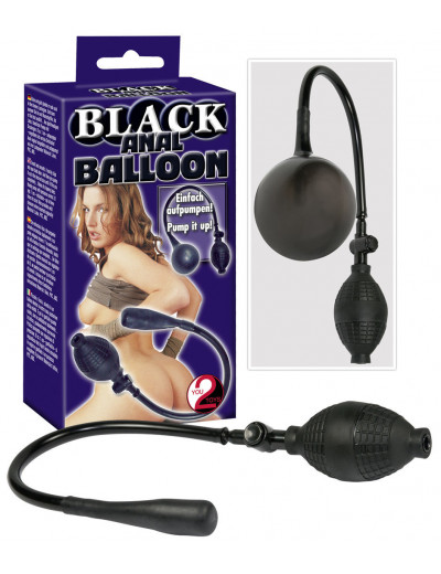 Анальная пробка-расширитель Black Anal Ballon черная 7 см 523887