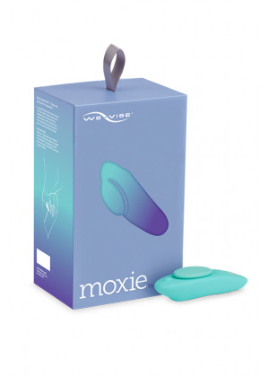 Клиторальный стимулятор WE-VIBE Moxie силикон голубой 9,2 см WV Moxie-Aqua