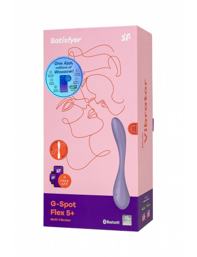 Многофункциональный стимулятор для пар Satisfyer G-Spot Flex 5 фиолетовый 12 см J2018-298-1