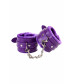Ролевая игра в стиле БДСМ фиолетовый: маска, наручники, оковы, ошейник, флоггер, кляп 690205