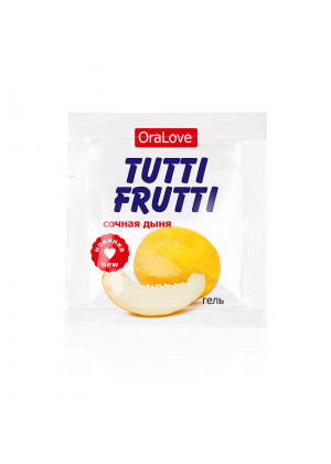 Съедобная гель-смазка Tutti-Frutti сочная дыня 4 г 30014t