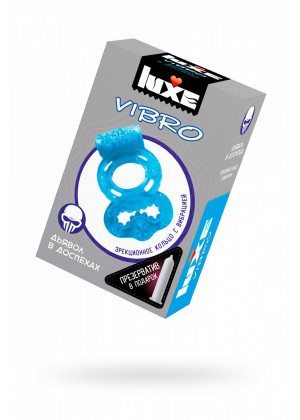 Виброкольцо Дьявол в доспехах + презерватив Luxe Vibro 1 шт 651