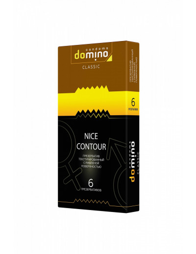 Презервативы Domino Nice Contour с рифленой поверхностью 6 шт 664