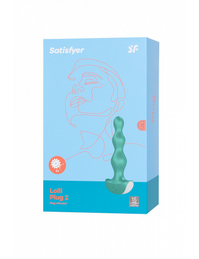 Анальная виброелочка Satisfyer Lolli-Plug 2 зеленая 14 см J2018-137-1