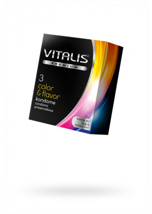 Презервативы ''VITALIS'' PREMIUM color & flavor №3 268