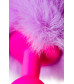 Анальная втулка розовая с заичим фиолетовым хвостом 13 см 357016