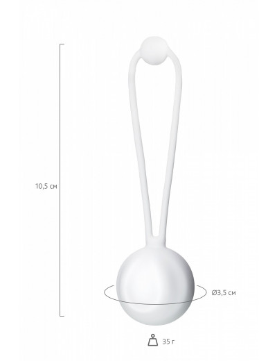 Вагинальный шарик Lily белый 10,5 см 564004