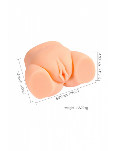 Мастурбатор вагина и анус Xise телесный 20 см. XS-MA50005