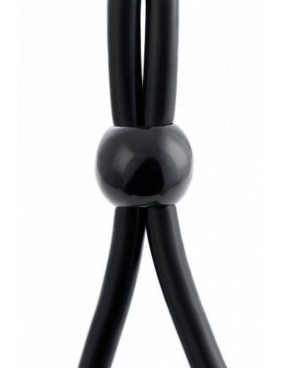Лассо на пенис A-toys с тремя бусинами черное 19,5 см 768020