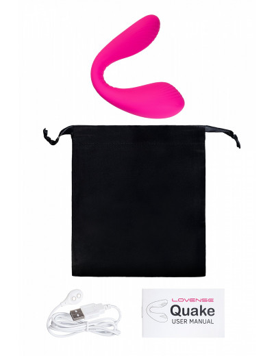 Многофункциональный стимулятор для пар Lovense Quake розовый 20 см LE-13