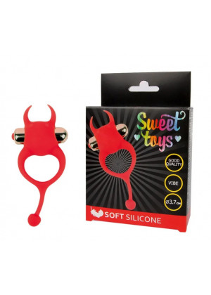 Виброкольцо Sweet toys красное D 3 см ST-40166-3