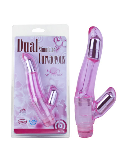 Вибромассажер Dual Stimulator Curvaceous розовый 18,5 см Д83059роз