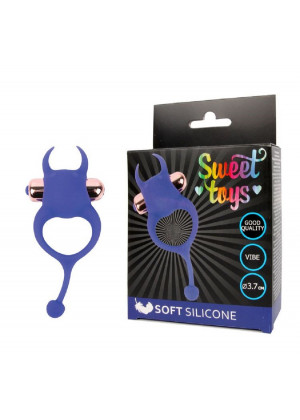 Виброкольцо Sweet toys синее D 3 см ST-40166-2