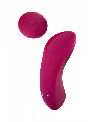 Бесшумный вибромассажер в трусики Satisfyer Sexy Secret 10 режимов красный  J2018-98