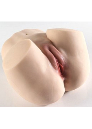 Мастурбатор реалистичный вагина и анус телесный 26 см DP-008