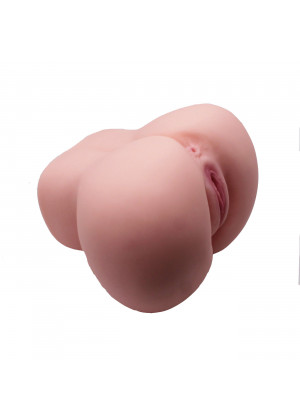 Мастурбатор реалистичный вагина и анус телесный 24 см DP-007