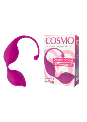 Вагинальные шарики Cosmo фиолетовые 11 см CSM-23005