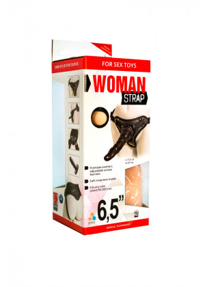 Страпон на трусиках LoveToy Woman Strap 6,5 с 2 насадками 17,5 см 830303