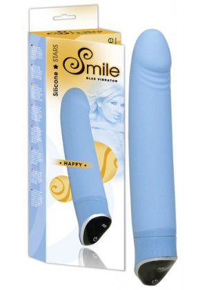 Вибратор Smile Happy голубой 22 см 571563