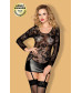 Платье wetlook с пажами Candy Girl Livia XL 840064-BLK-XL