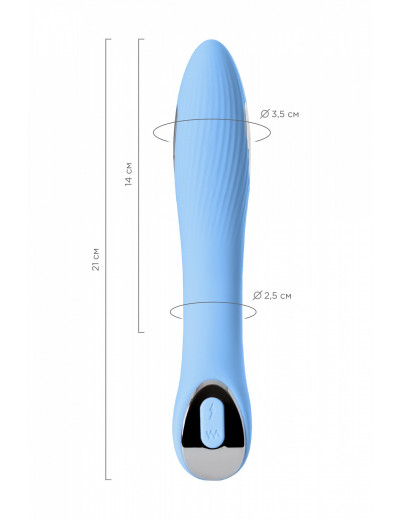 Вибратор с электростимуляцией Physics Tesla G-Point голубой 21 см 796004