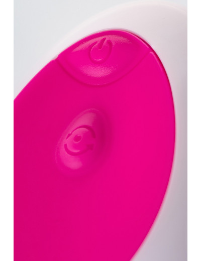 Виброяйцо ToyFa A-toys с пультом ДУ силикон розово-белый 12 см 764003