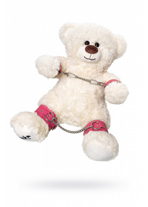 Бандажный набор Медведь белый Pecado BDSM кожа розовый 13005-00