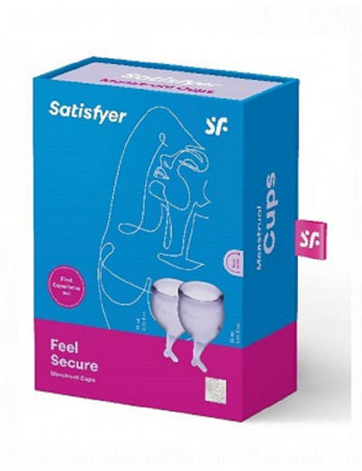 Набор менструальных чаш Satisfyer Feel secure Menstrual Cup фиолетовый 2 шт J1766-4