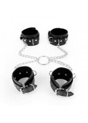 Фиксатор Notabu BDSM наручники + оковы черные NTB-80581