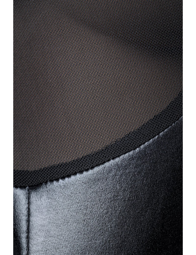 Платье c wetlook эффектом черное XL 840021-BLK-XL