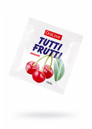 Съедобная гель-смазка Tutti-Frutti со вкусом вишни 4 г 30009