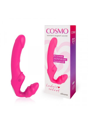 Безремневой страпон Cosmo розовый 21,8 см CSM-23141