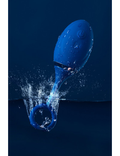 Анальная вибровтулка OPlay Prime с пультом ДУ синяя 12 см 221002
