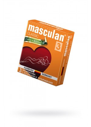 Презервативы Masculan Classic 3 с колечками и пупырышками 3 шт 302