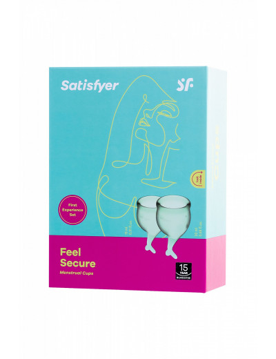 Набор менструальных чаш Satisfyer Feel secure Menstrual Cup темно-зеленый 2 шт J1766-5