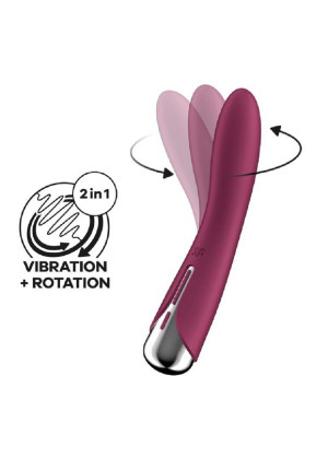 Вибромассажер Satisfyer Spinning Vibe 1 бордовый 18 см 4048697