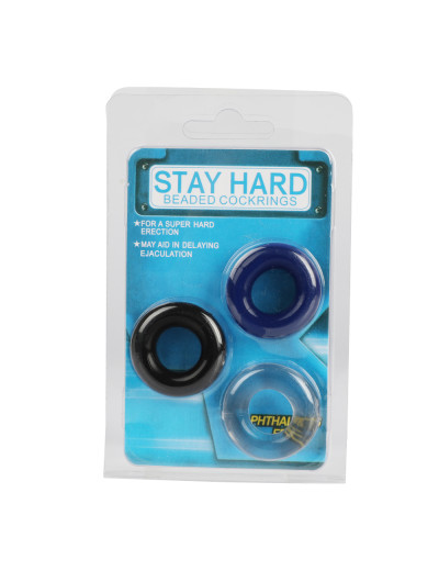 Набор эрекционных колец Stay Hard 3 шт разноцветный Д16-2