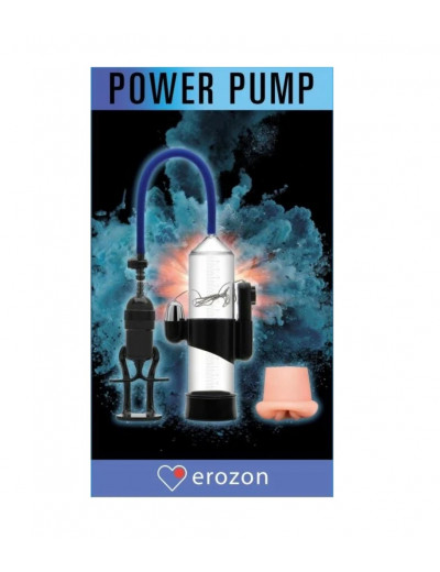 Помпа вакуумная с вибрацией Erozon Penis Pump 21 см PMZ002