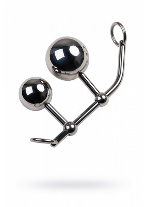 Стринги Toyfa Metal с двумя шарами серебряные 717112