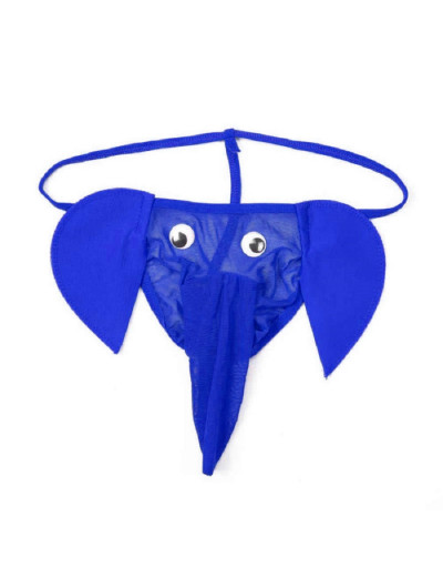 Стринги мужские Веселый слоник синий EHLA-2003Blu